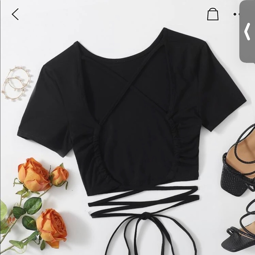 Backless crop top